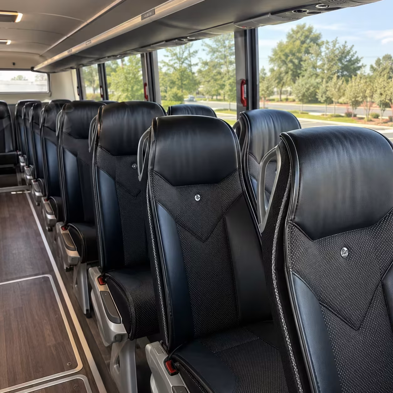56 passenger charter bus interior