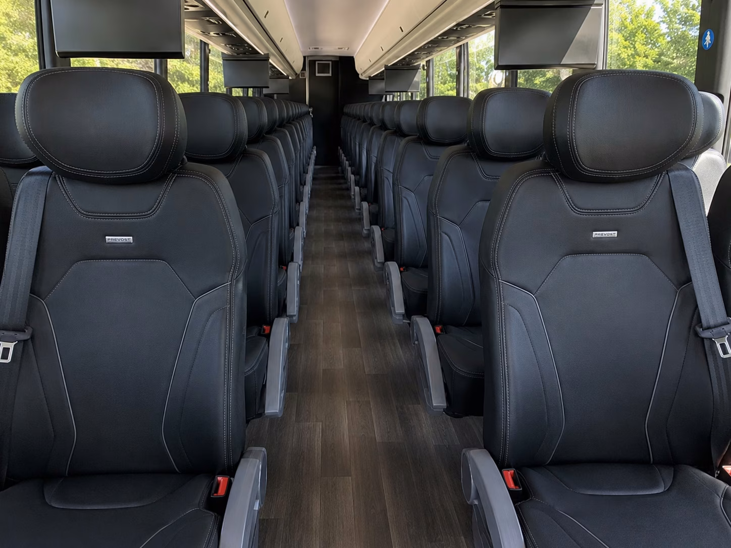 danbury charter bus interior