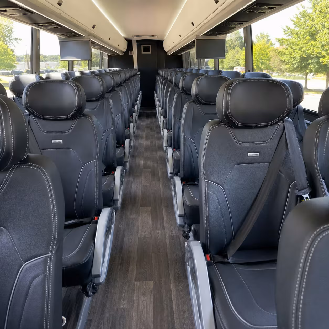 danbury charter bus rental interior