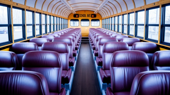 danbury school bus rental inside