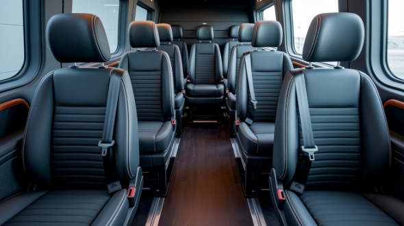 danbury sprinter van with driver inside